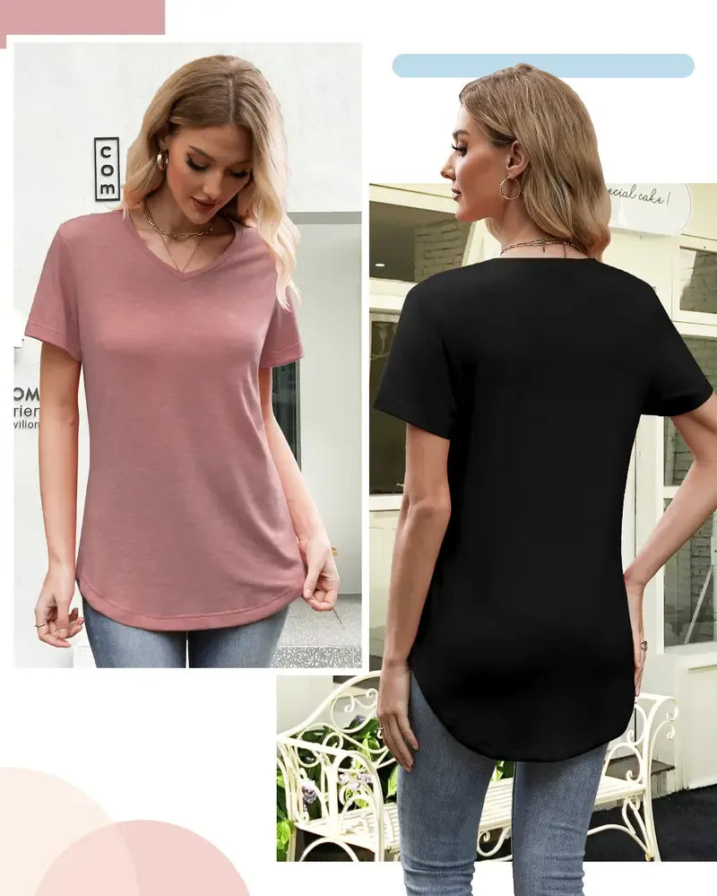 V Neck T Shirts for Women