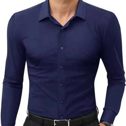 Men’s Slim Fit Stretch Dress Shirt – 16-Way Stretch, Wrinkle-Free