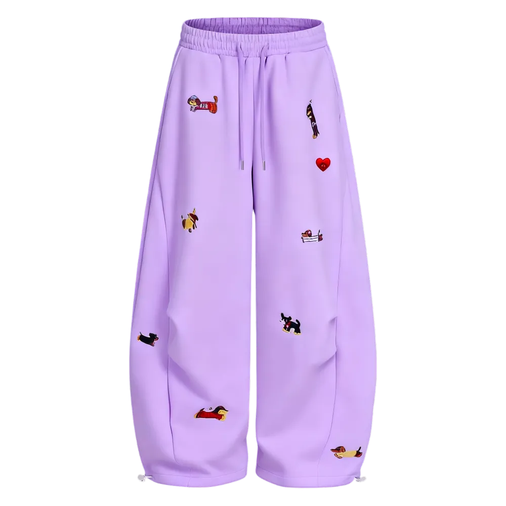 Puppy Loose Fit Tube Sweatpants