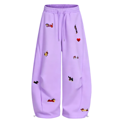 Puppy Loose Fit Tube Sweatpants