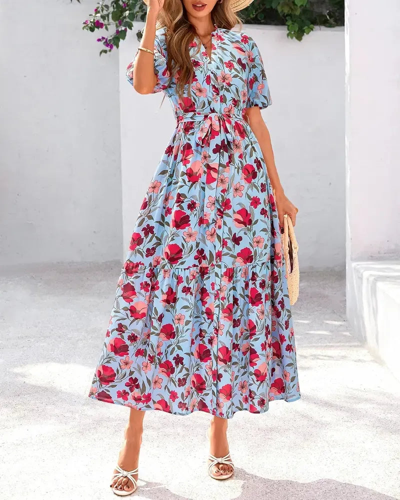 Women Summer Floral Maxi Dresses