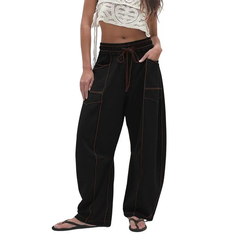 Wide Leg Drawstring Sweatpants
