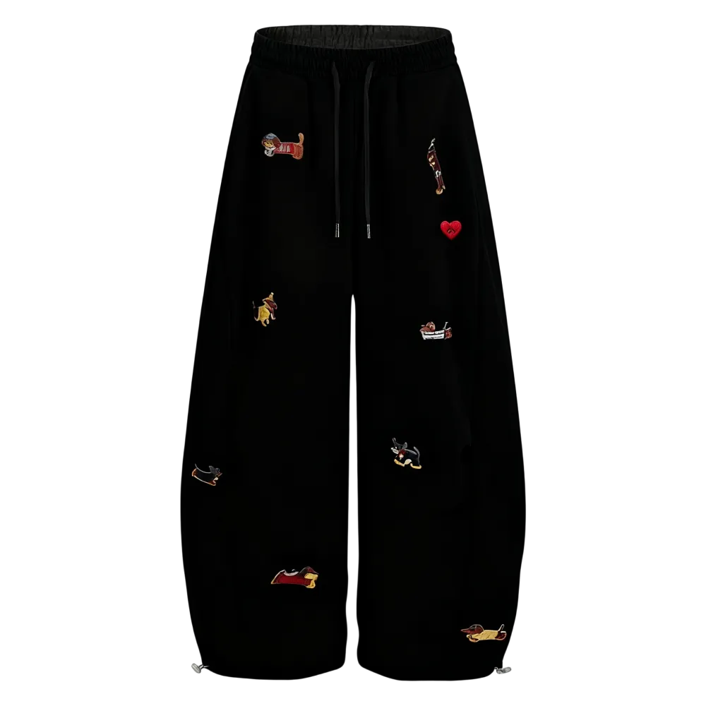 Puppy Loose Fit Tube Sweatpants