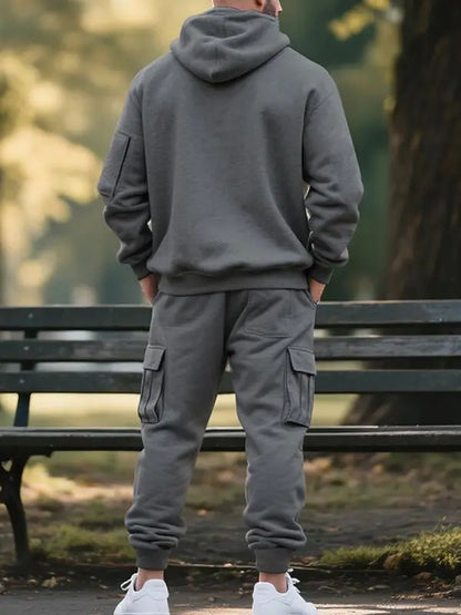 Men's Fleece Lined Casual Set