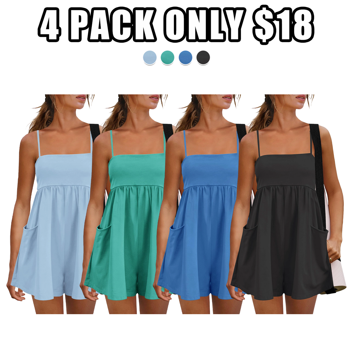 Women's Summer Cotton One Piece Jumpsuit