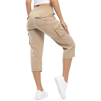 Women's Lightweight Capris Hiking Pants 6 Pockets