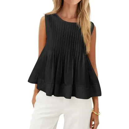 Women’s Pleated Babydoll Tank Tops