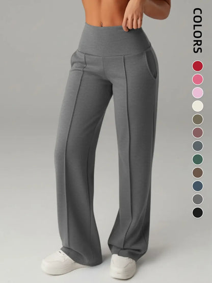 Women's Plain Loose Straight Leg Pants