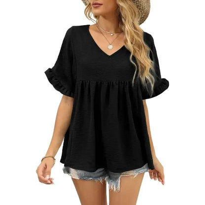 Babydoll Loose Fit Peplum Tops