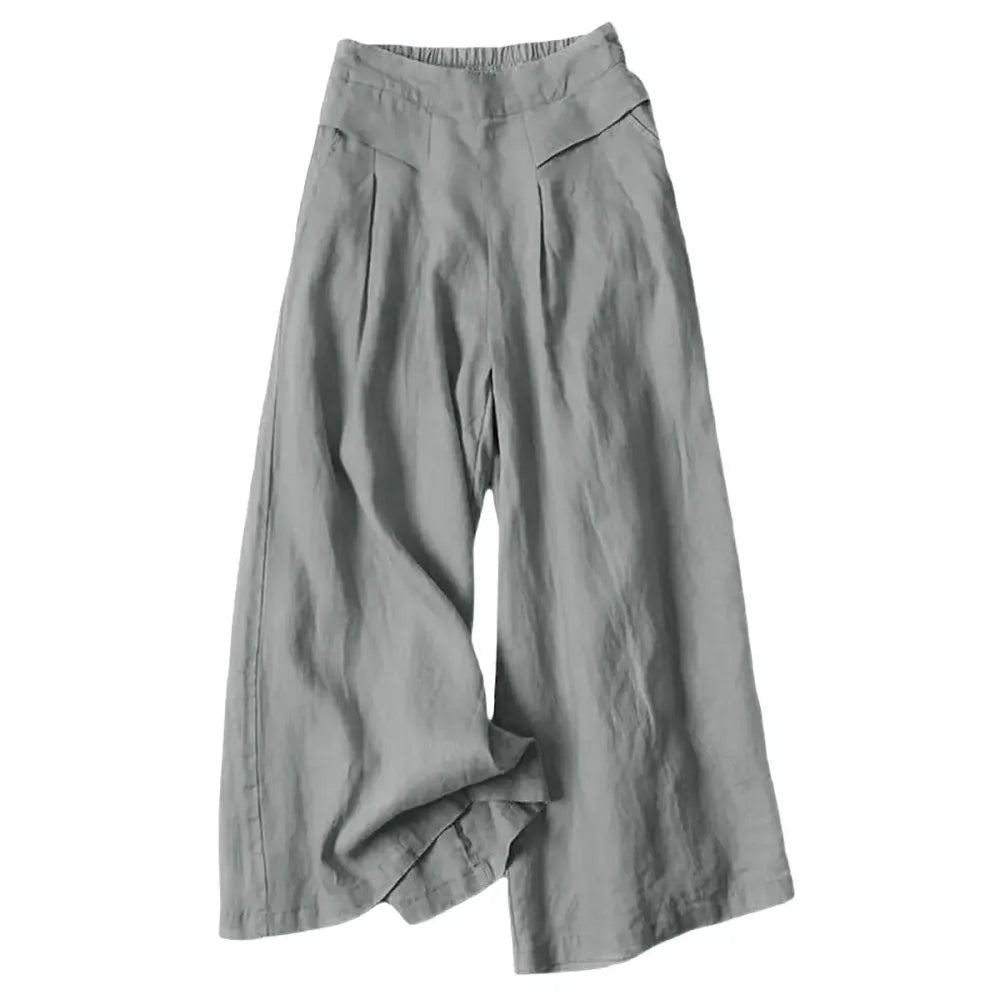 Women's Cotton Linen Culottes Pants
