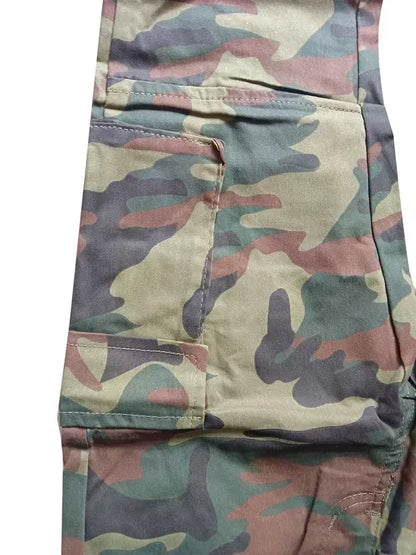 Women's Camo Print Button Fly Cargo Pants