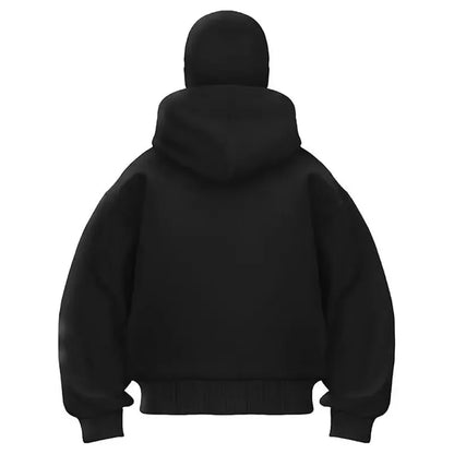 Zip Up Double Layer Hoodie
