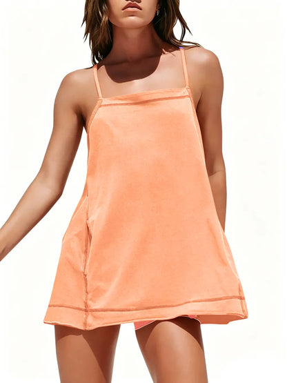 Women's Workout Tank Tops  Square Neck Tunics Loose Sleeveless Spaghetti Strap Athletic Shirts
