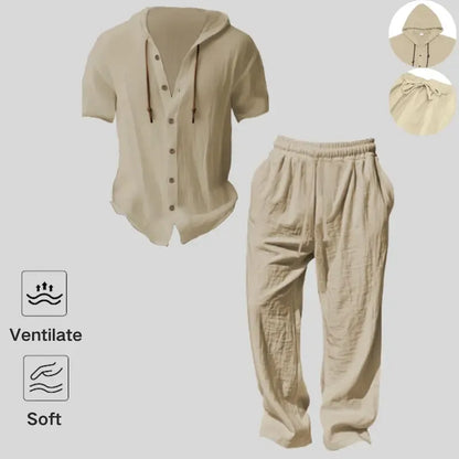 Men’s lightweight two-piece set with a hood