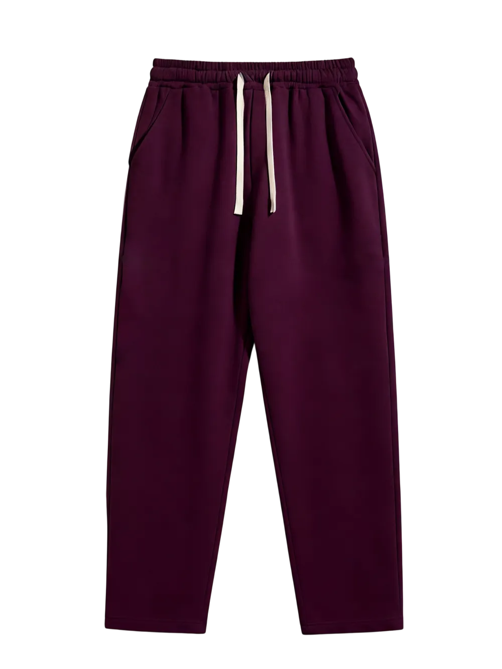 Men's Regular Fit Solid Drawstring Waist Sweatpants