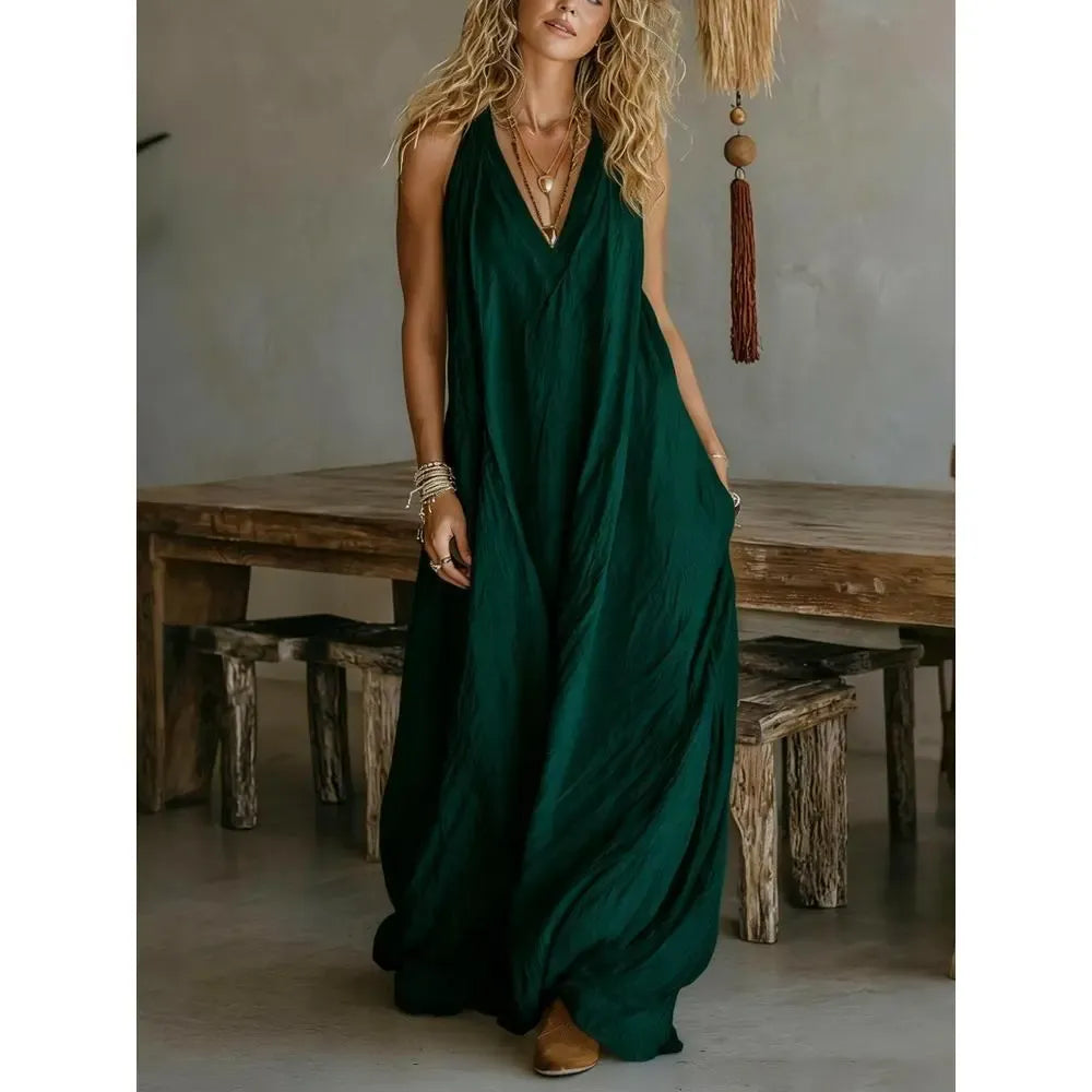 Casual Sleeveless Hollow Holiday Jumpsuit
