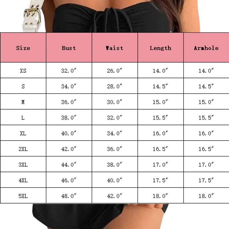 Womens 2 Piece Summer Outfits Y2k Crop Tube Tops and Pleated Mini Skirts Beach Sets