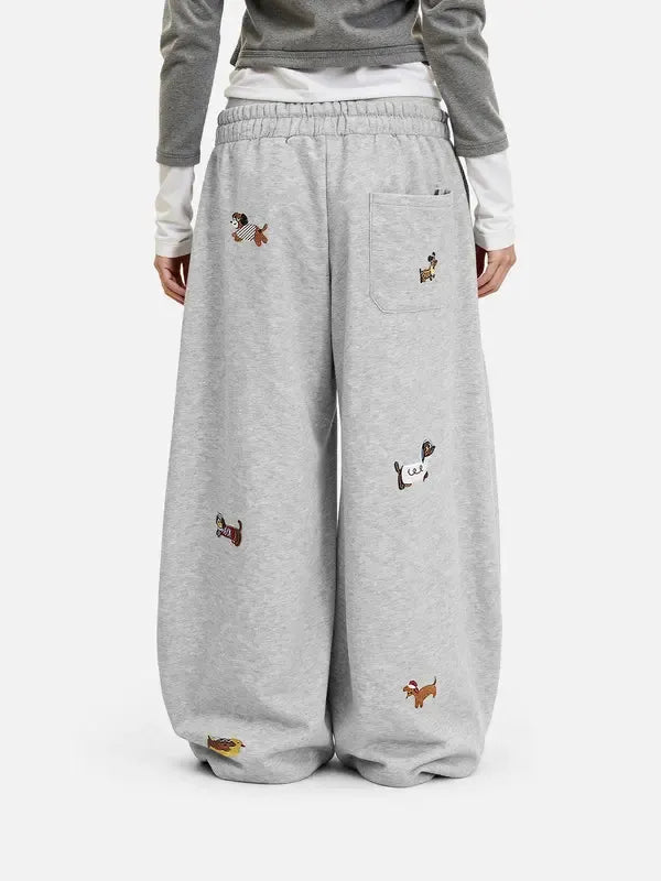 Puppy Loose Fit Tube Sweatpants