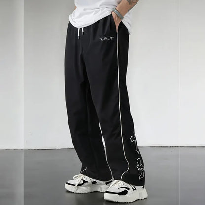 Men's Athletic Pants with White Side Stripes
