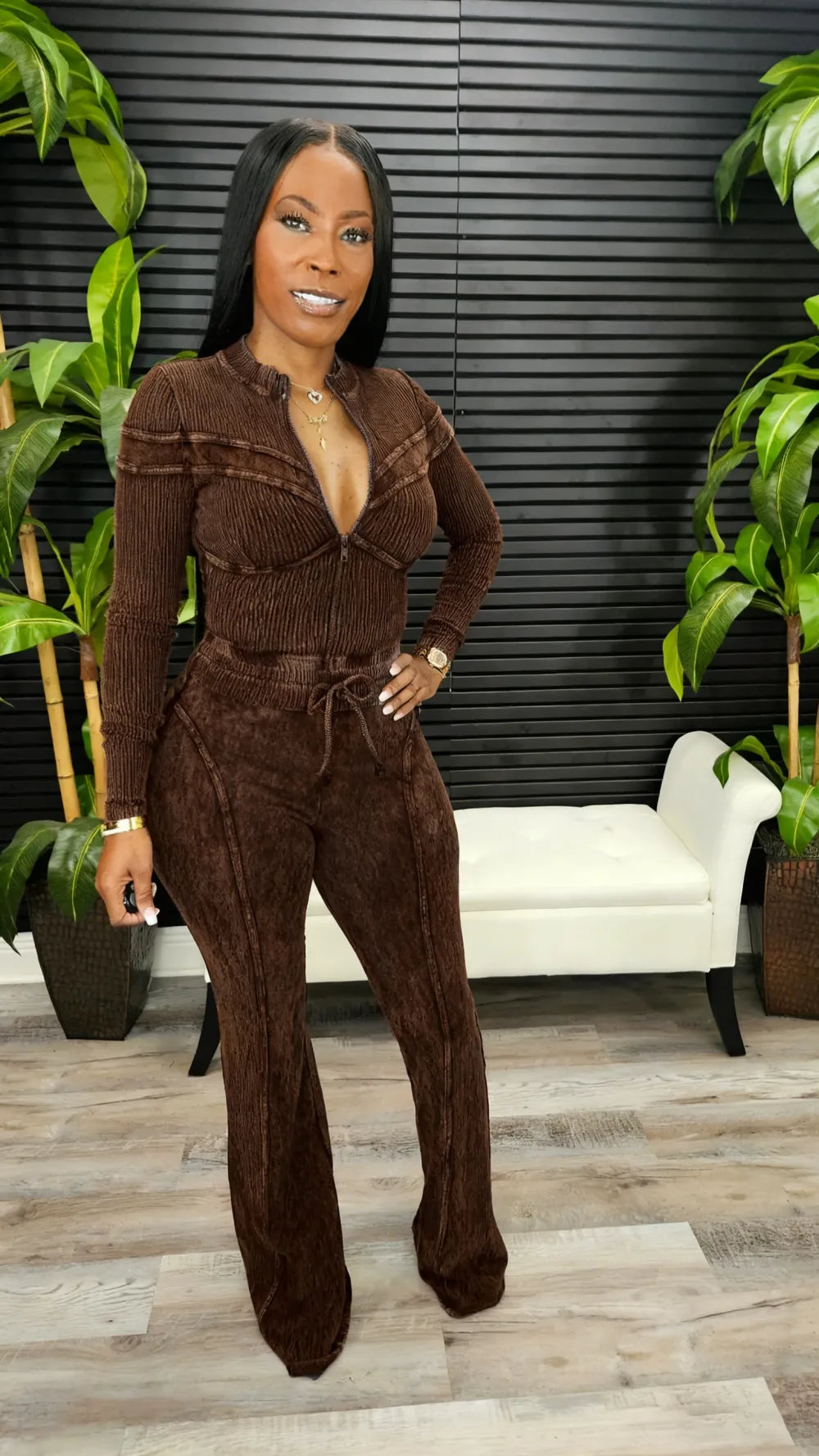 Out Of Line Mineral Wash Pant Set