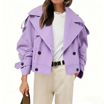 Womens Cropped Trench Coat