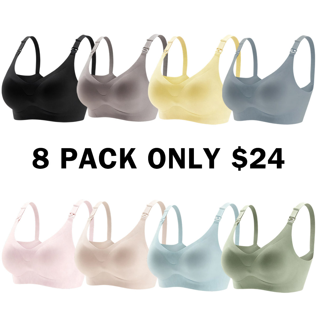 Maternity Solid Color Nursing Bra