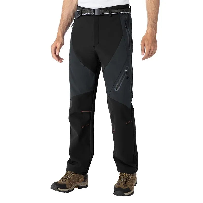 Men's Waterproof Pants Insulated Cold weather Hiking Winter Snow Ski Softshell Outdoor Pants