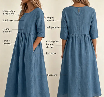 Summer New Cotton and Linen Casual Short Sleeve