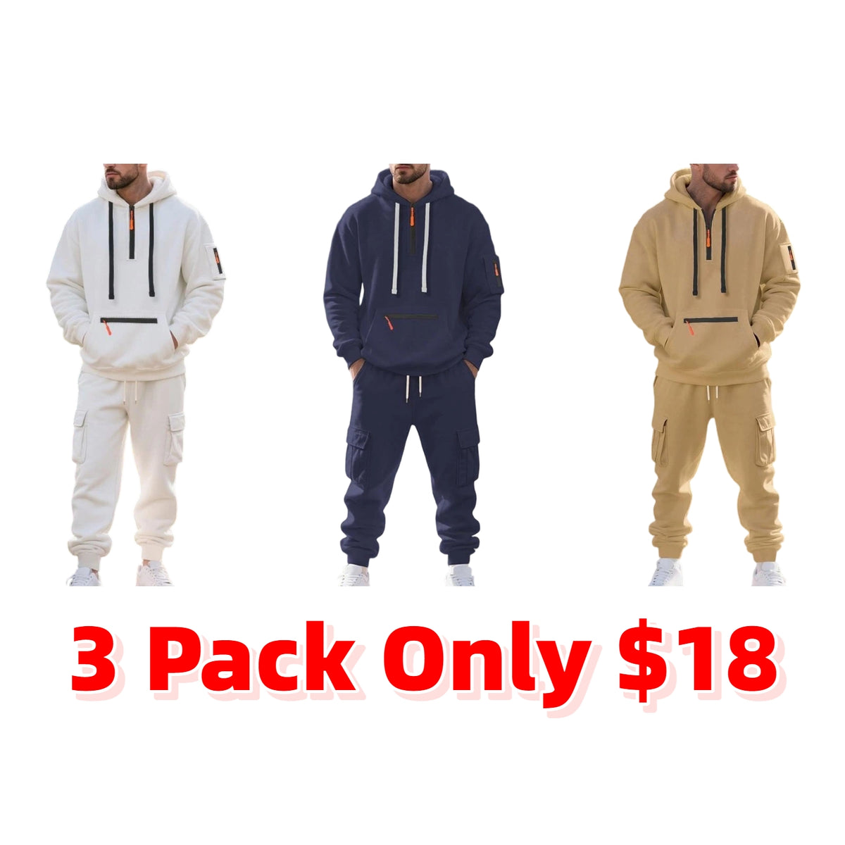 Men's Fleece Lined Casual Set