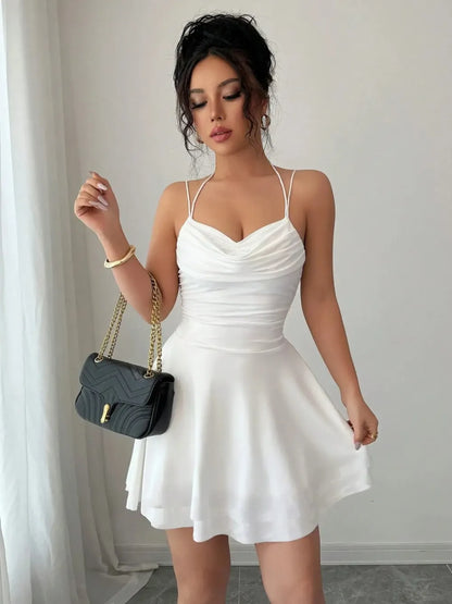 French Style Sexy Slim-Fitting Ruched Dress