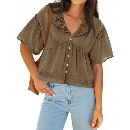Women's Cropped Babydoll Tops