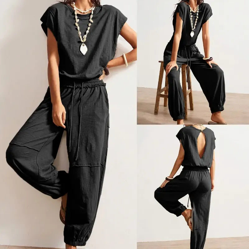 Women's Hollow Out Boho Jumpsuit
