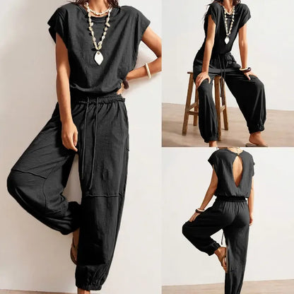 Women's Hollow Out Boho Jumpsuit