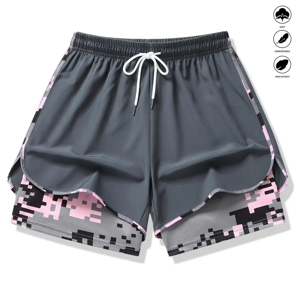 women’s casual athletic shorts with built-in liner