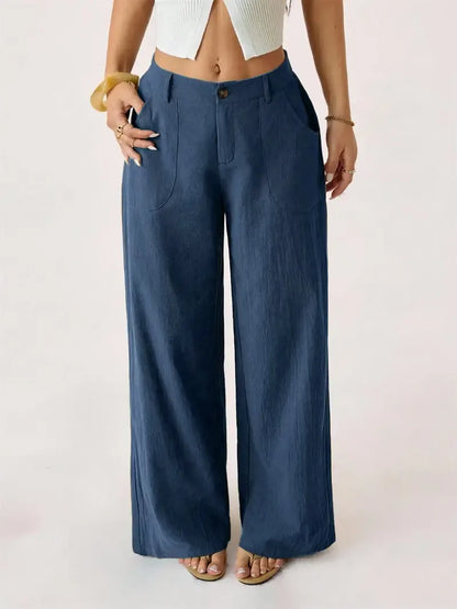 Women's Classical Linen Palazzo Pants
