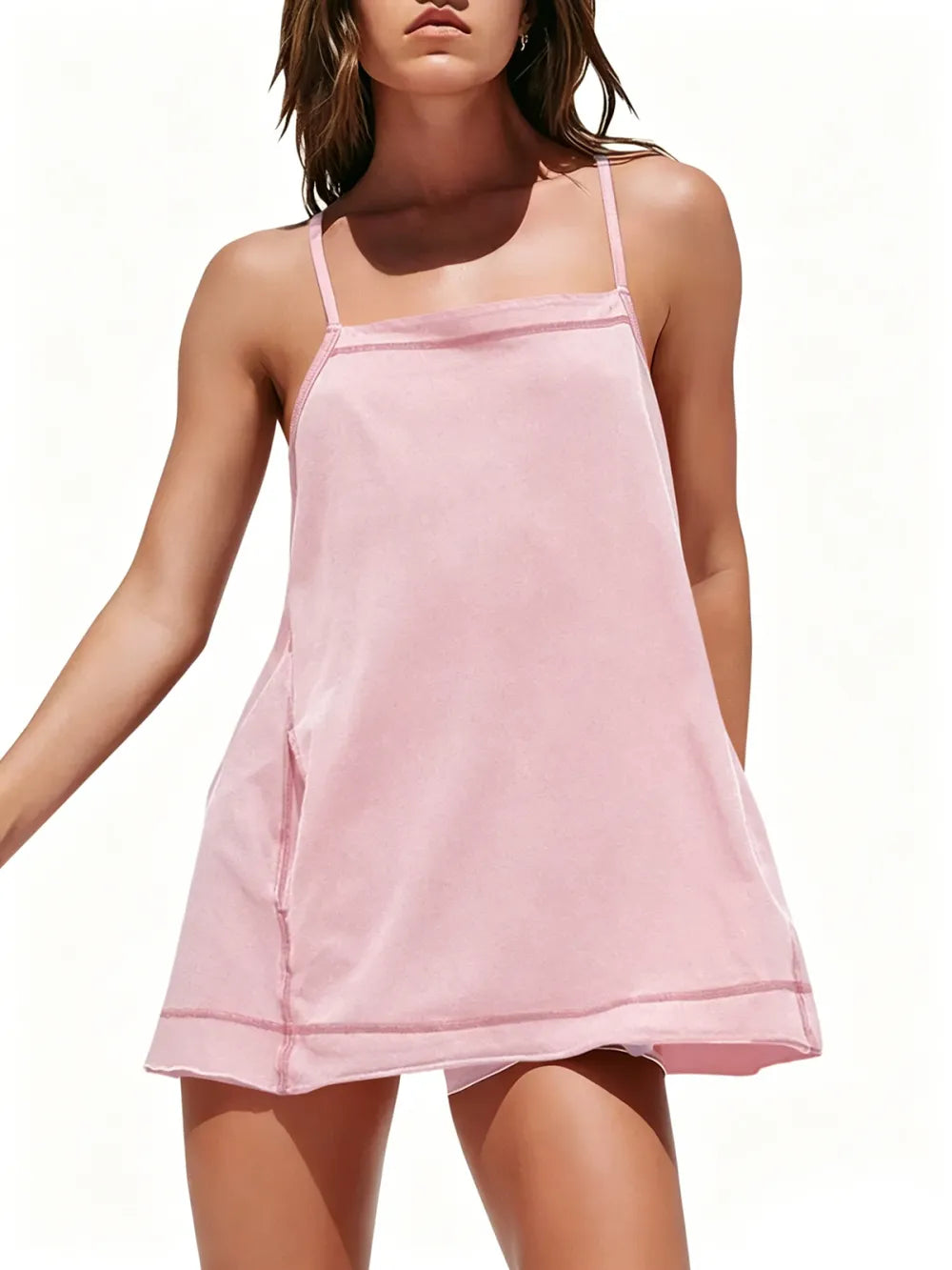 Women's Workout Tank Tops  Square Neck Tunics Loose Sleeveless Spaghetti Strap Athletic Shirts