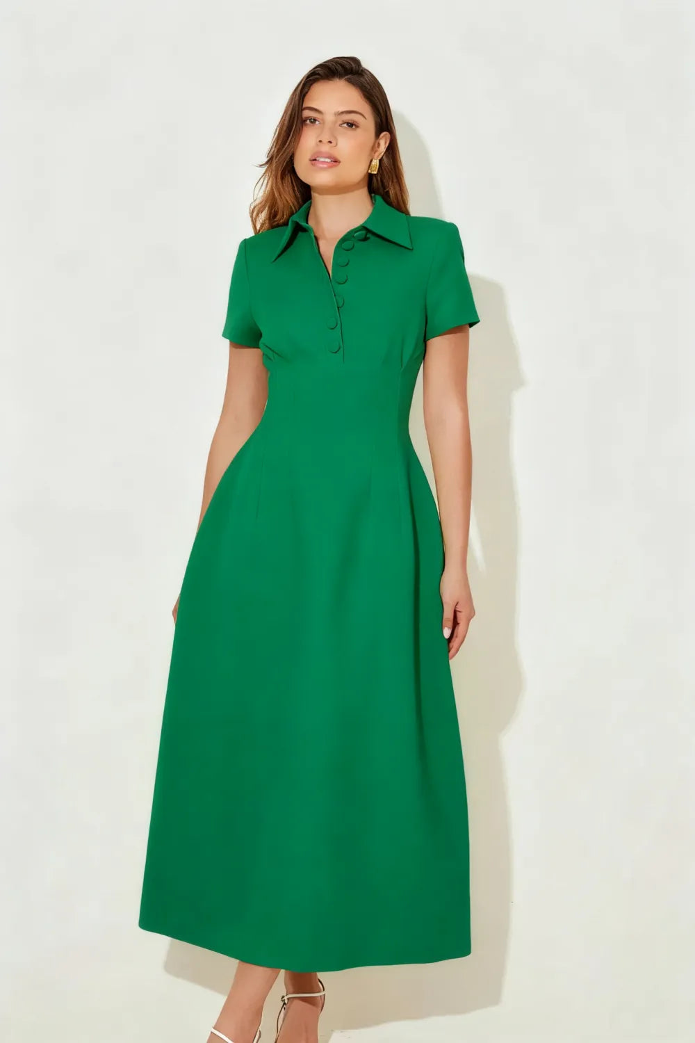 The Ultimate Muse Collared Midi Dress