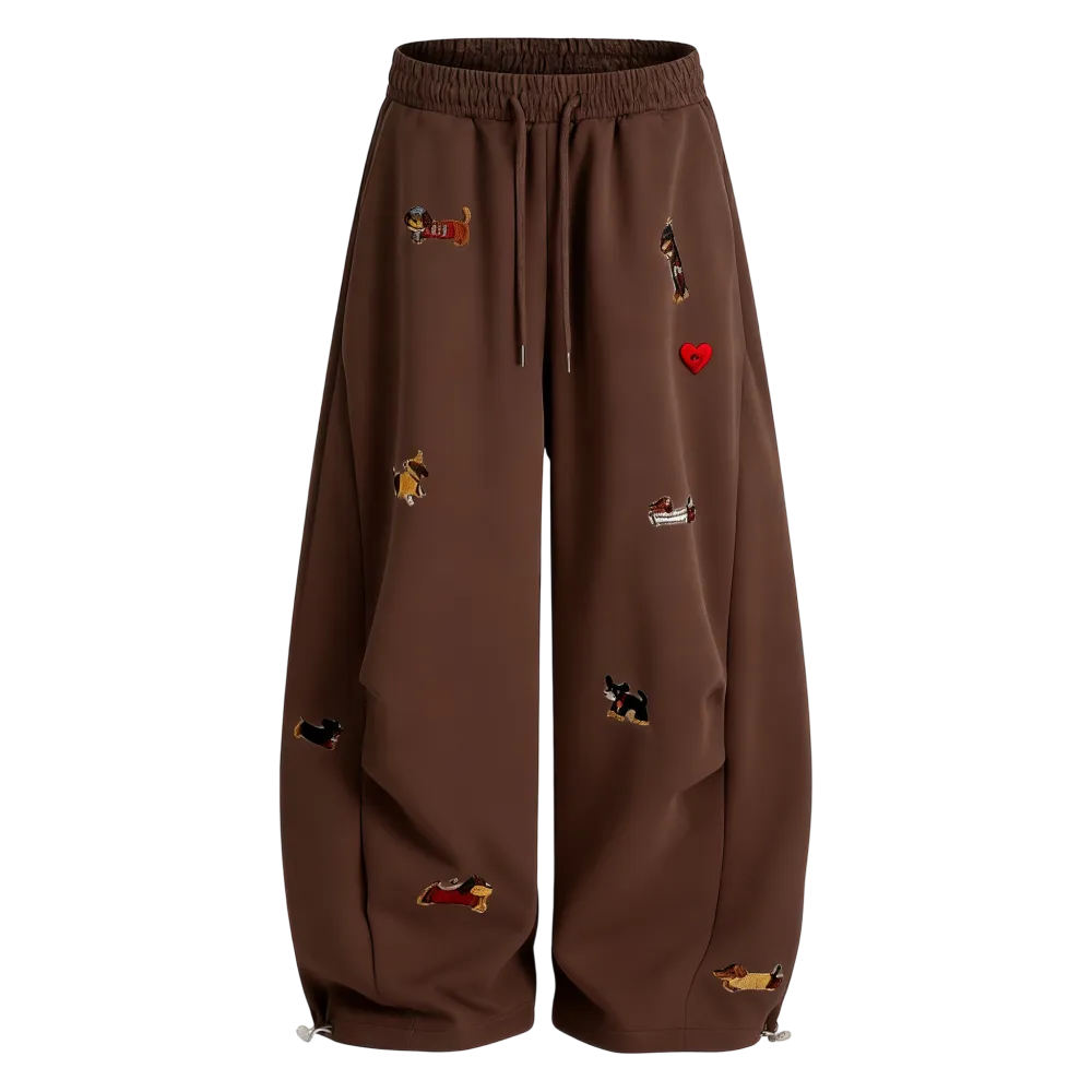 Puppy Loose Fit Tube Sweatpants