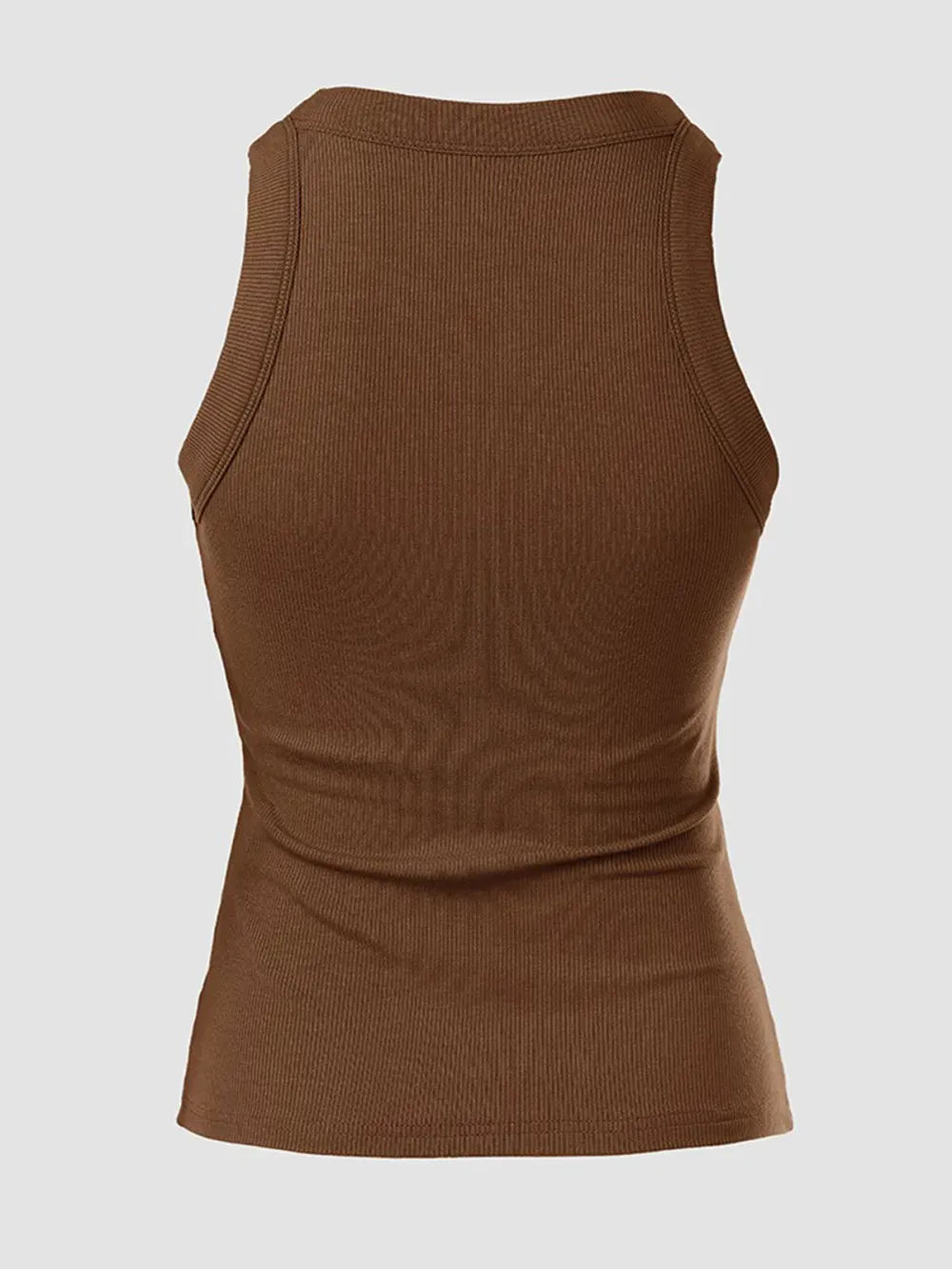 Round Neck Built-in Bra Ribbed Tank Top/Ribbed Built-in Bra Tank Top