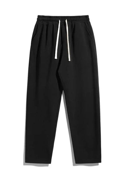 Men's Regular Fit Solid Drawstring Waist Sweatpants