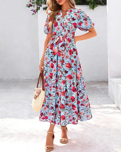 Women Summer Floral Maxi Dresses