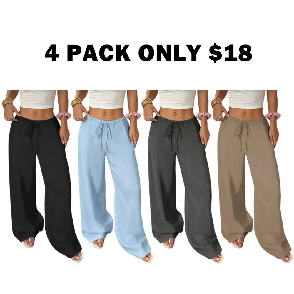 Women's Linen Wide Leg Pants