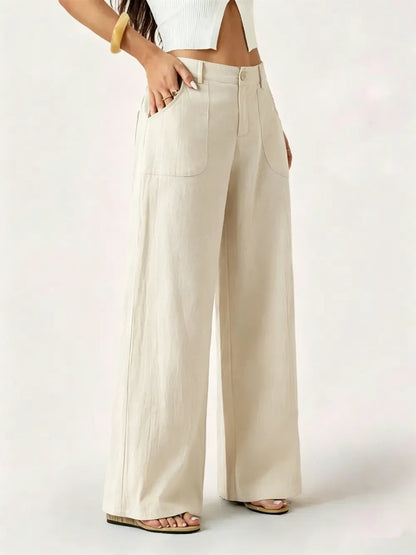 Women's Classical Linen Palazzo Pants