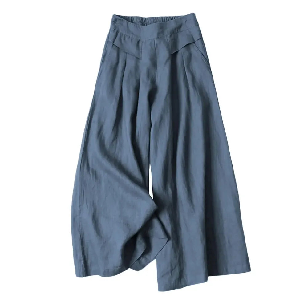 Women's Cotton Linen Culottes Pants