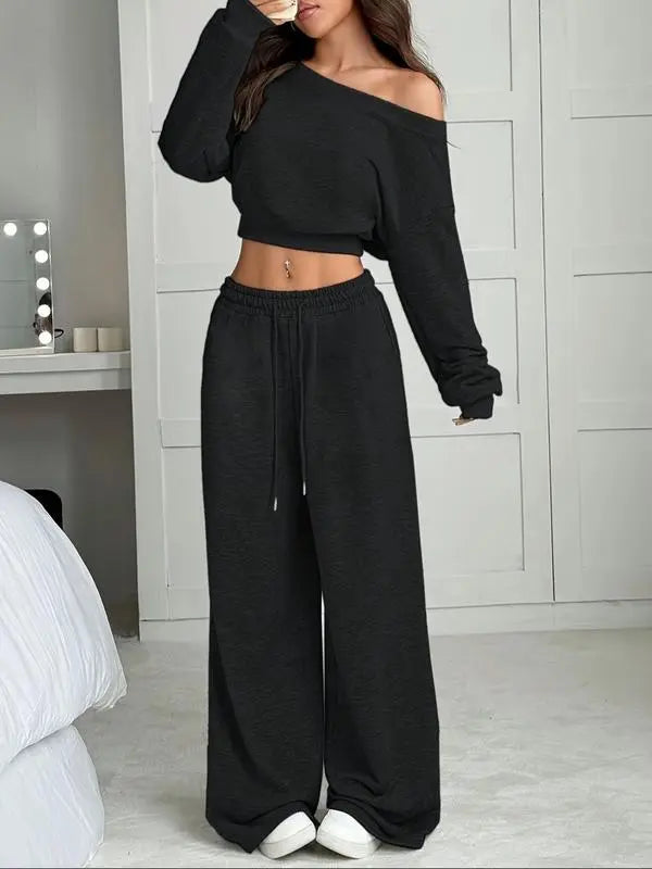 Women's Casual Solid Color Hoodie Set