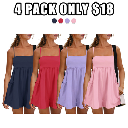 Women's Summer Cotton One Piece Jumpsuit