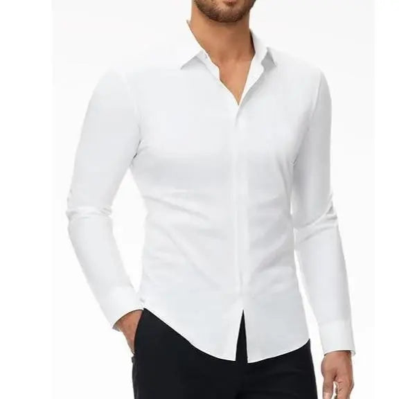 Men’s Slim Fit Stretch Dress Shirt – 16-Way Stretch, Wrinkle-Free