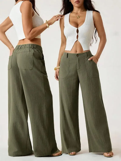 Women's Classical Linen Palazzo Pants