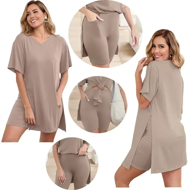 Plus Size 2 Piece Outfits Short