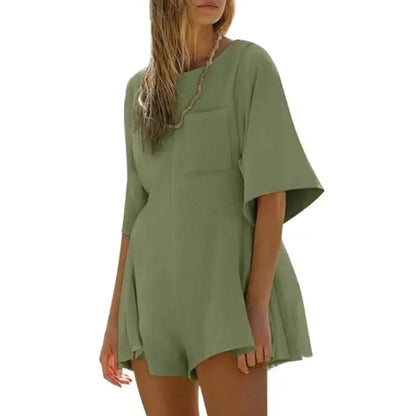 Summer Casual Loose Jumpsuits with Pocket
